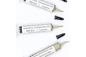 TechDiamondTools Kit of 3 Diamond Lapping Paste Polishing Compound 400 600 1050 Grit Lapidary Paste for Rock Glass Metal Jewelry Resin Marble with High Concentration of Diamond Powder USA Made