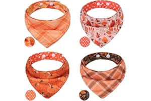 PAWCHIE Dog Bandanas Small Reversible Styles Pet Triangle Scarf Bibs - Adjustable with Two Snaps - Kerchief Set Accessories for Dogs, Puppy, Cats