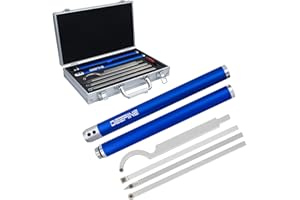 DEEFIINE Carbide Tip Wood Lathe Turning Tool Kit, Lathe Roughing and Finishing Hollow Tool Interchangeable Aluminum Alloy Han