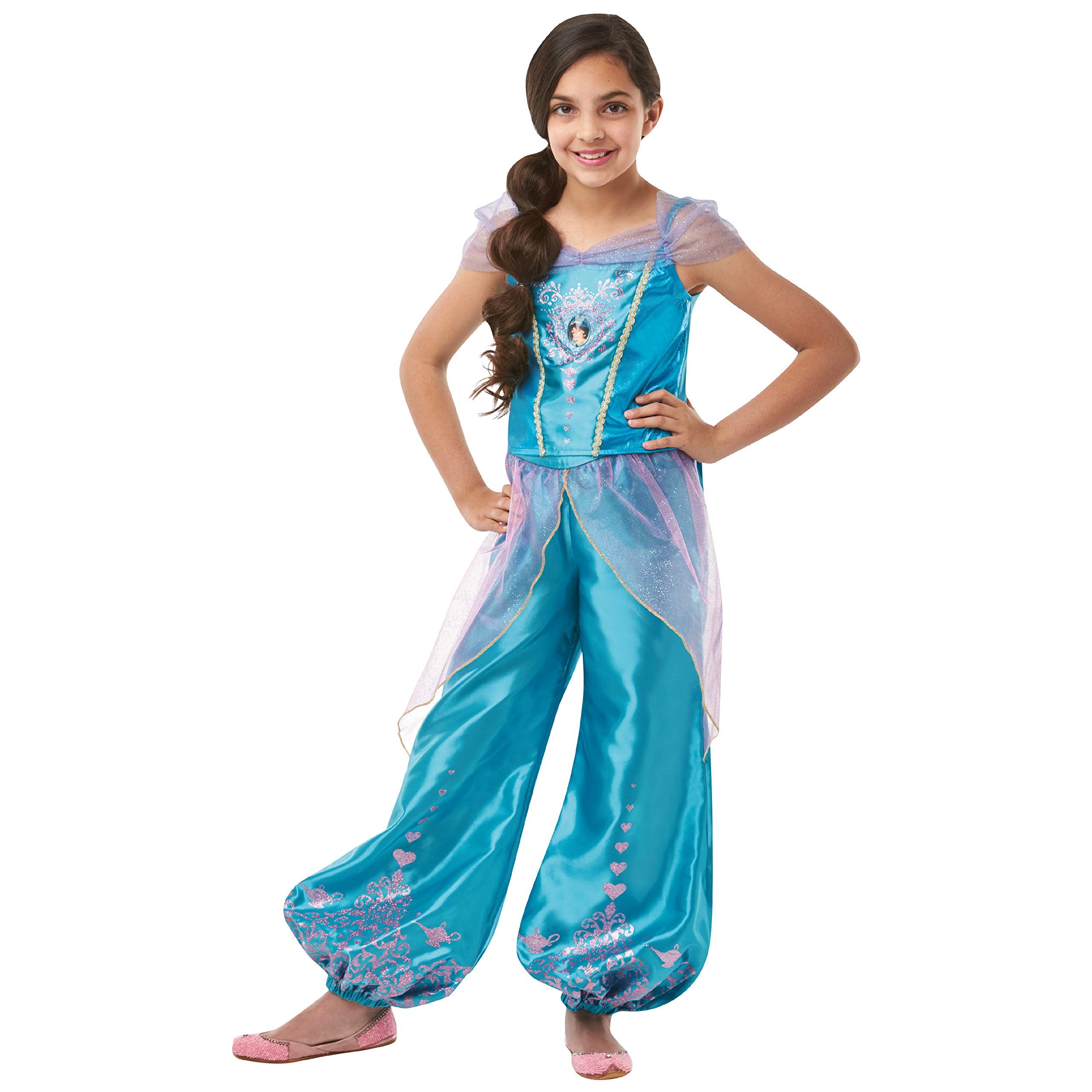 Rubie's 640725 Official Disney Princess Jasmine Gem Costume, Girls, Age 9-10 Years, Height 140 cm