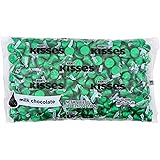 HERSHEY'S KISSES Dark Green Foils Milk Chocolate Candy, Bulk, 66.67 Oz, Bag (400 Pieces)