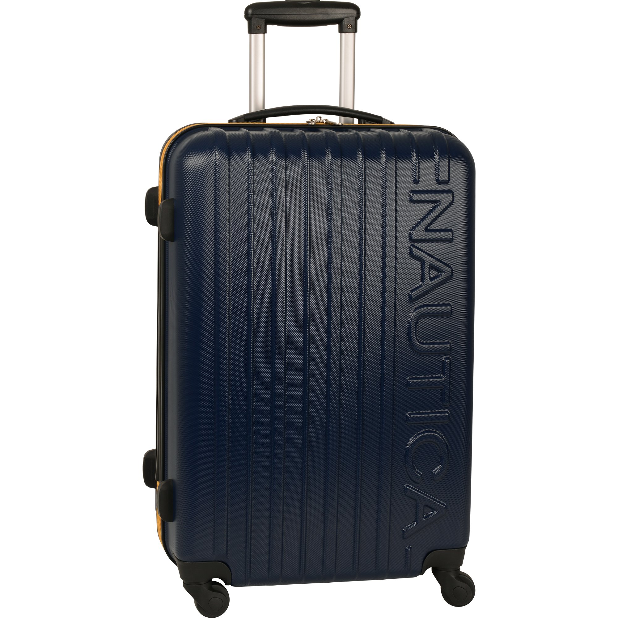 Nautica Long Shore 3 Piece Hard Side Spinner Luggage Set (21in/25in/28in), Navy/Lighthouse