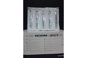 Plastic Syringe, Luer Slip, 1 mL, PK 100 by Norm-Ject