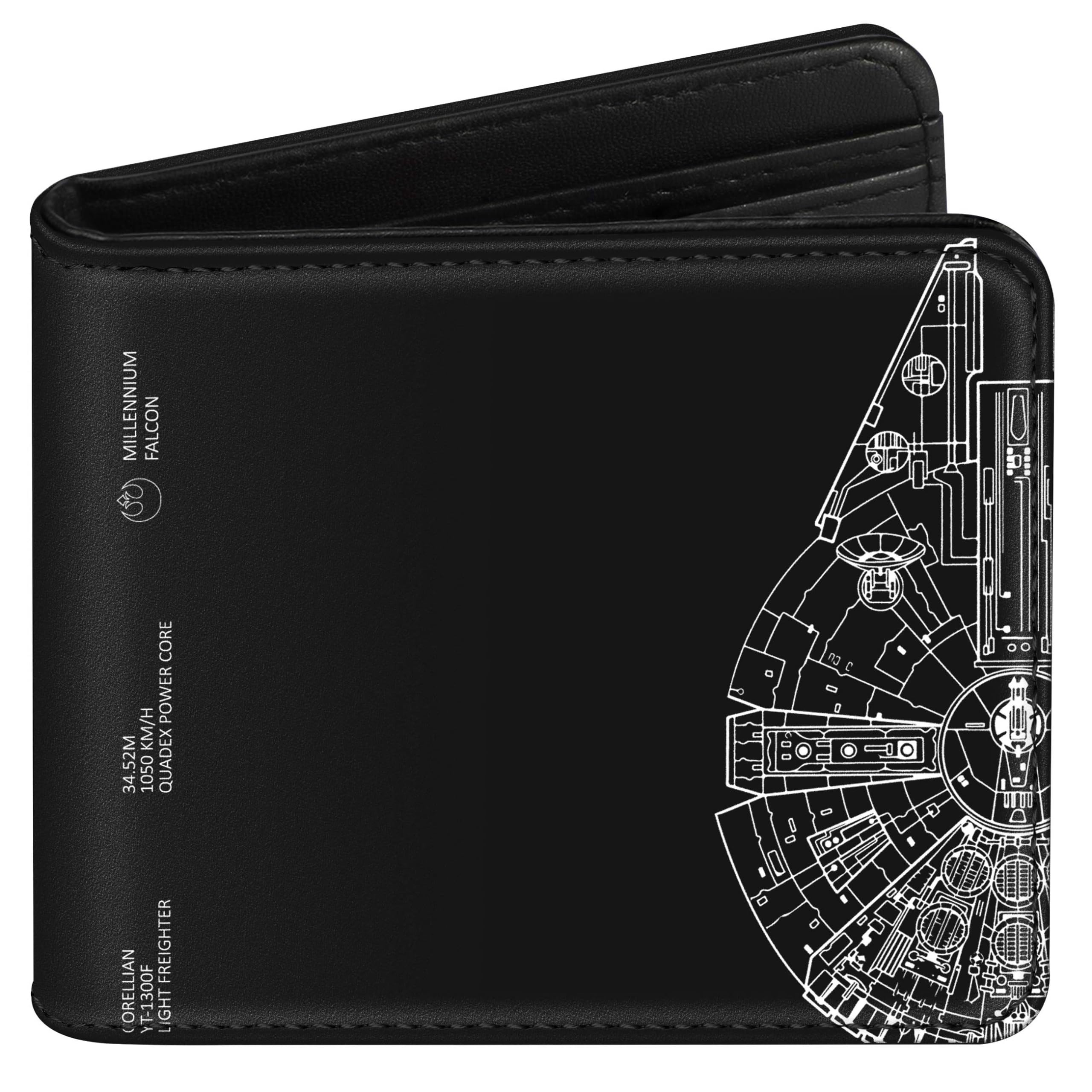 Funermei Cute Wallet for Men Women Star Leather