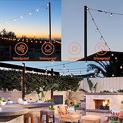 String Light Hanging Kit with 400FT Vinyl Coated