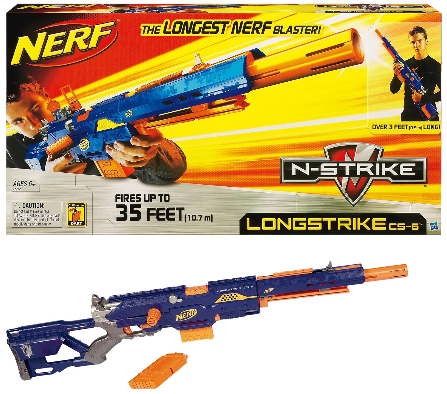 Hasbro 25558, Nerf NStrike Longstrike CS6 Amazon.it Giochi e giocattoli