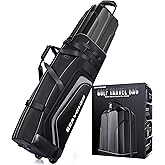 GEAVOUED Golf Travel Bag with Hard Case Top and Wheels ,Premium Oxford Fabric, Golf Travel Bags for Airlines ,Protect Your Club for Safe Transport