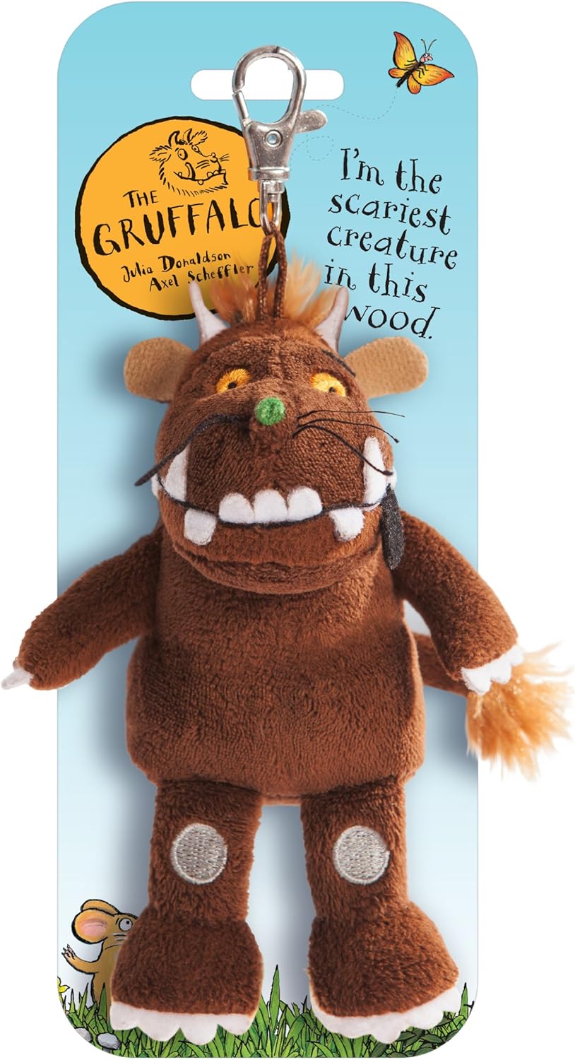 The Gruffalo Plush Keyclip 12cm, Braun, 12 cm