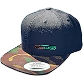 Lobo Lures Signature Camo Snapback Hat, Camo Bill Adjustable Baseball Cap, Embroidered Design Offshore Fishing Hat