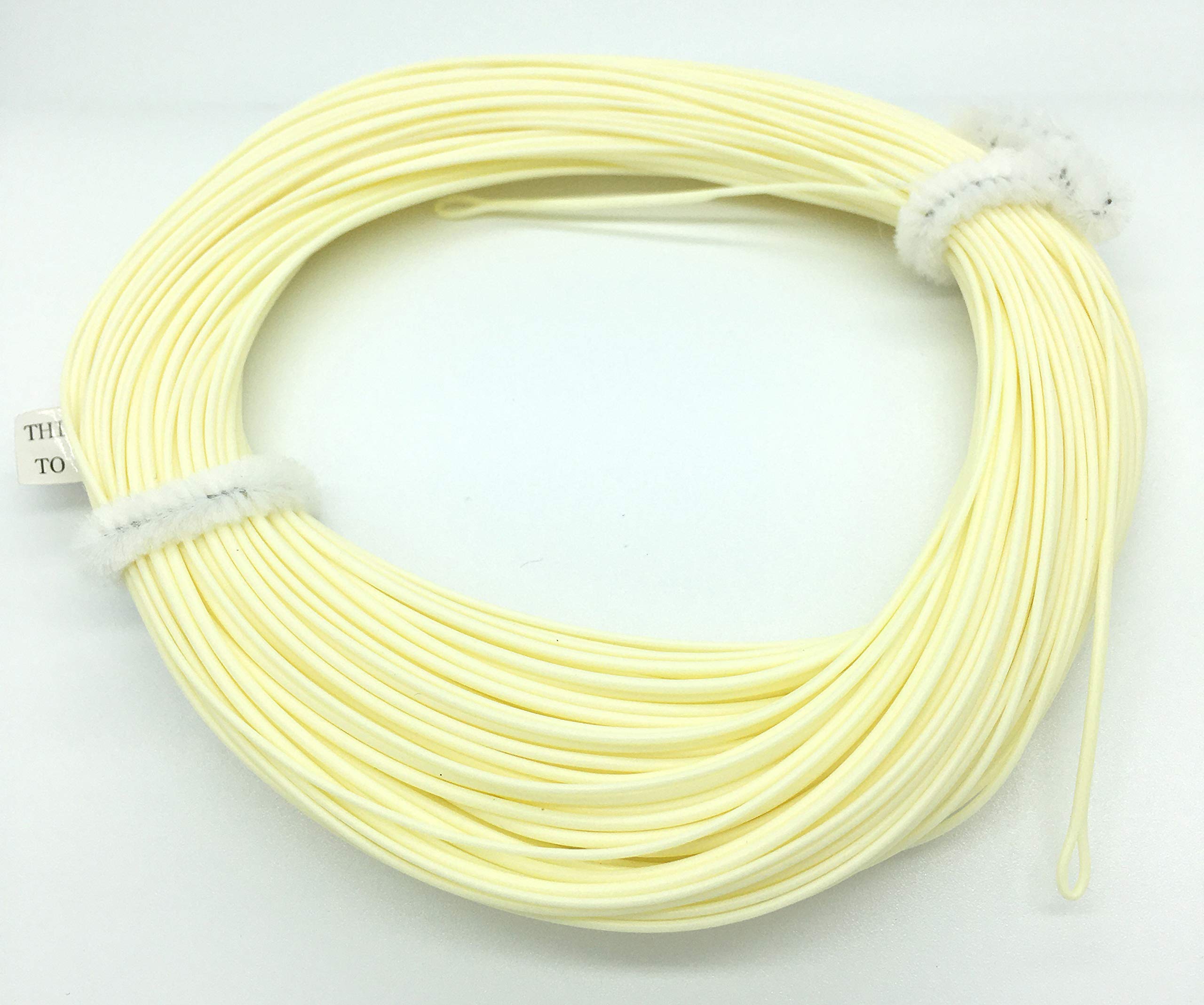 BestCity Fly Fishing Premier Quality WF 3/4 TROUT High Floating Line with 2 welded loops Ivory White UK