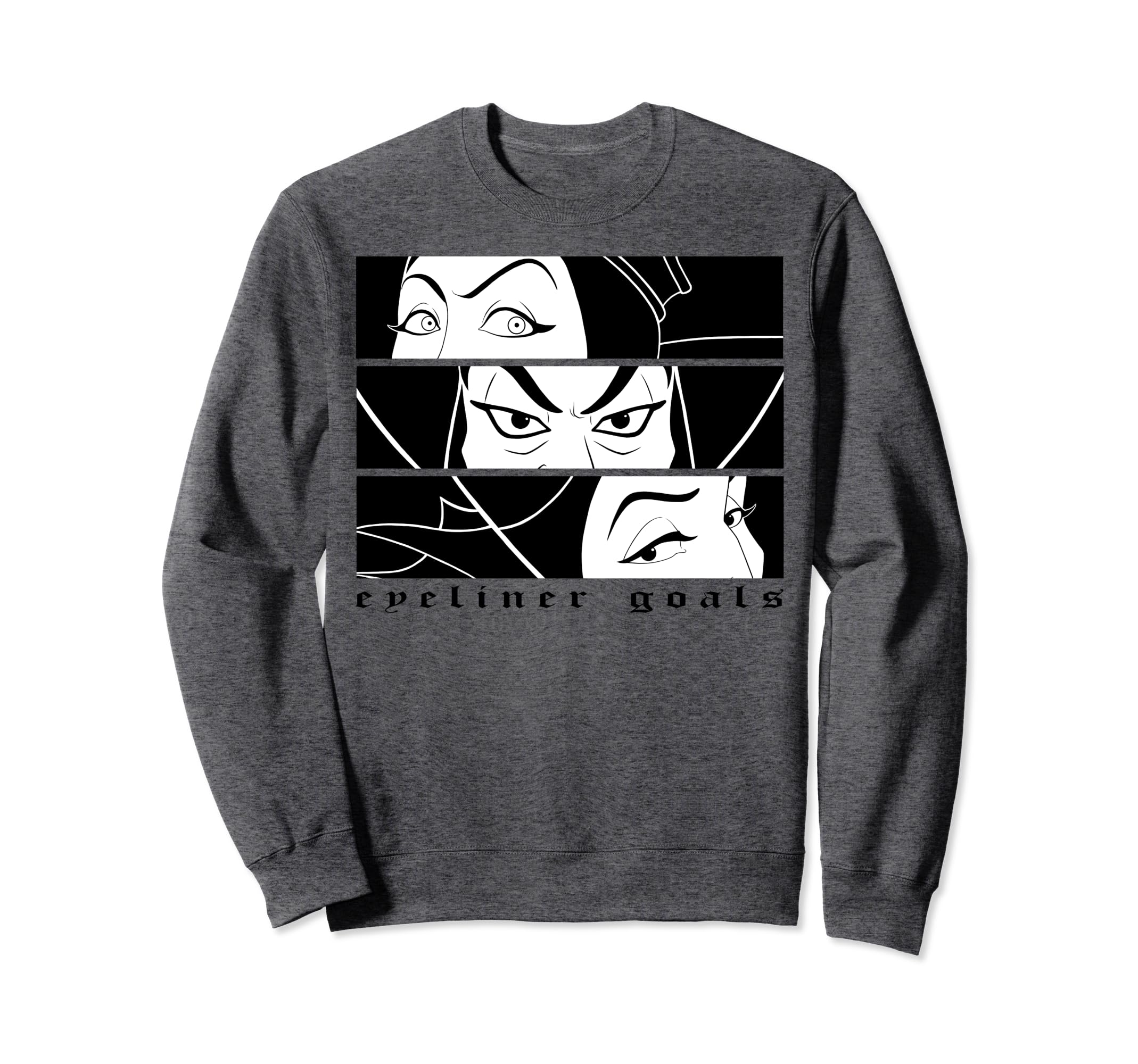 Disney Villains Eyeliner Goals Group Panels Sweatshirt