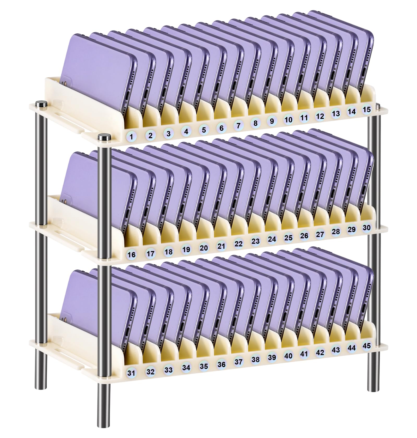 Photo 1 of Consfly Multifunctional Desk Organizer - Classroom Cell Phone Organizer with 45 Slots for Office, School, Home
