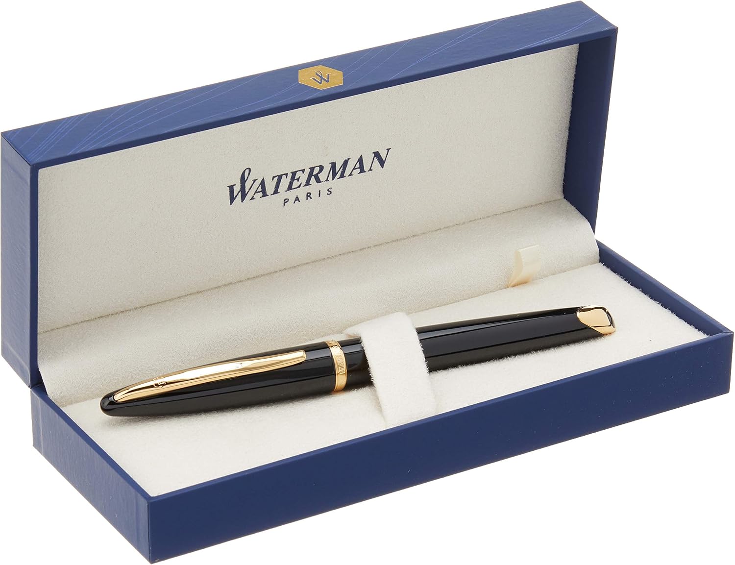 Waterman Carène Black Sea Fountain Pen, Black gold trim, Fine nib - Image 5