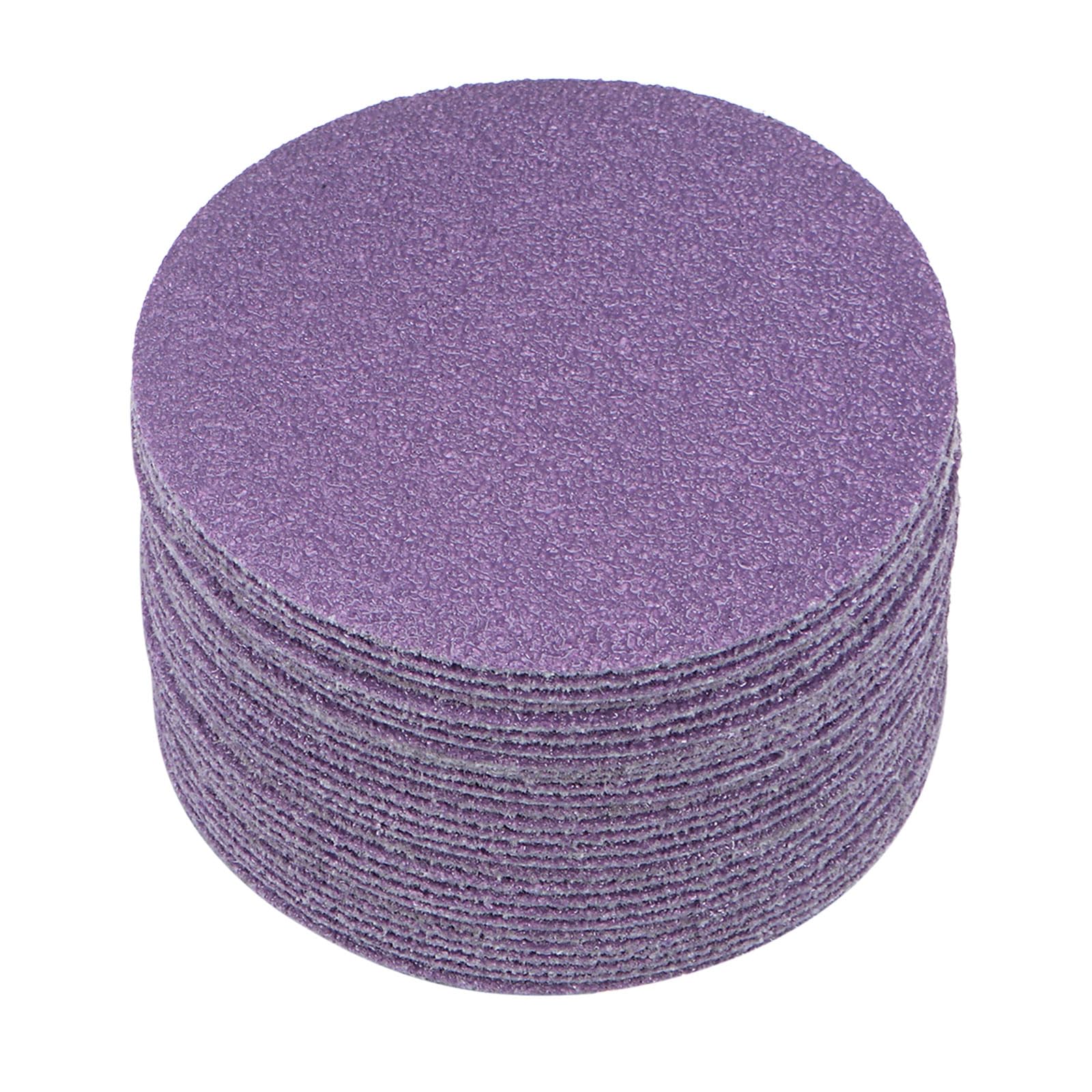 Kozelo 20pcs Premium Sanding Discs Hook and Loop Backing - [3 Inch x 60 Grits] Purple Sandpapers Finishing Discs for Auto Car Wood Metal Polishing