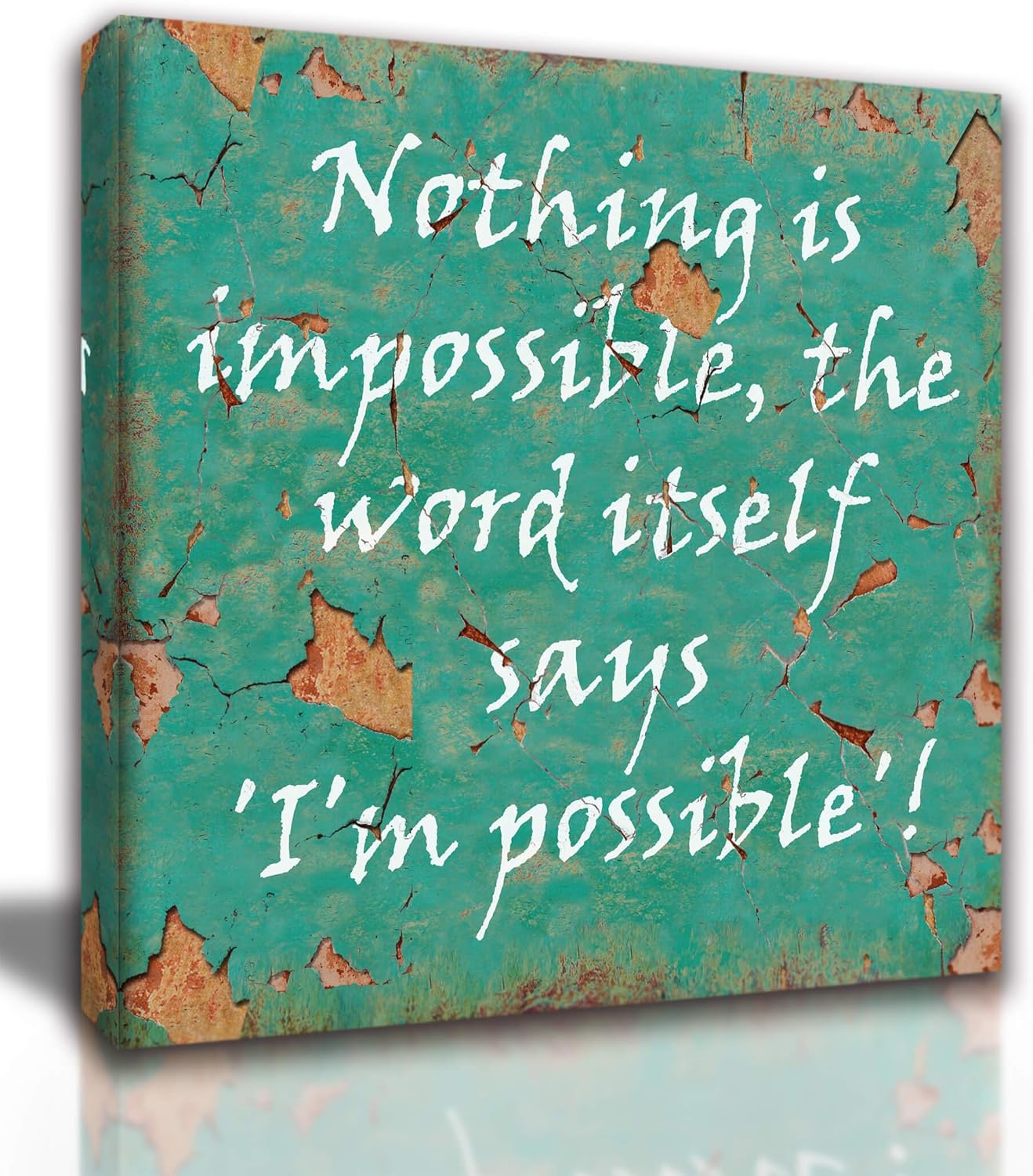 Inspirational Wall Art with Quotes Office Wall Decor for Bedroom Green Wall Decor Bathroom Decor Wall Art for Living Room Art Prints Spiritual Wall Decor Size 14x14