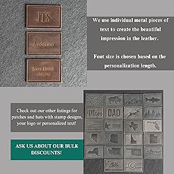 Bison Leather Patches with optional hook side