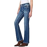 WallFlower Luscious Curvy Bootcut Jeans for Women, Mid-Rise Insta Stretch Denim, Size-Inclusive Juniors Jeans, Sizes 0 to 24