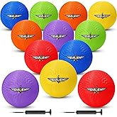 Jerify 8.5 Inches Playground Balls Kickball Bulk, Colorful Inflatable Sports Bouncy Balls, Dodgeball, Kickball for Official Play, and Fun Indoor and Outdoor Toys and Gift