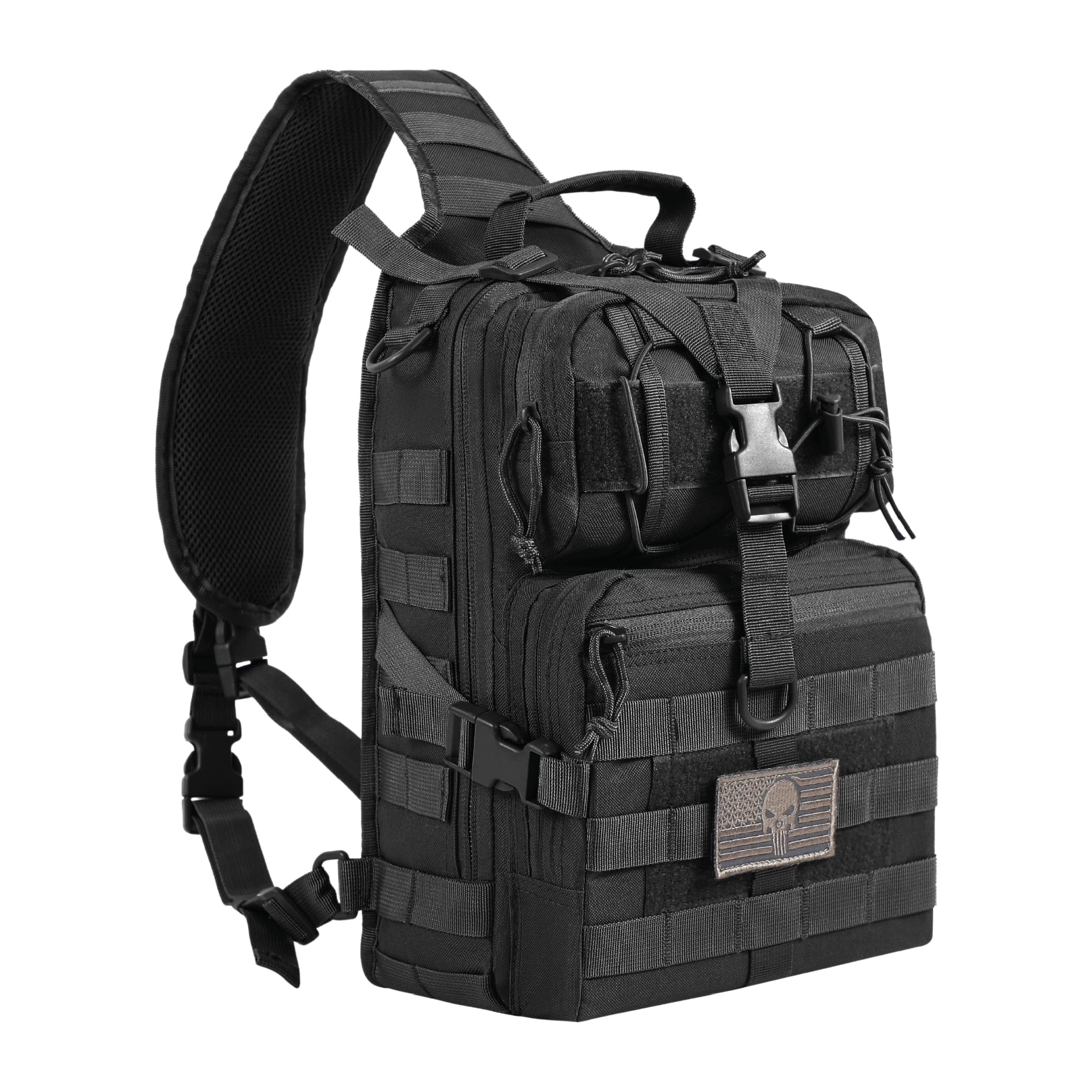 TRAILKICKER Tactical Laptop Backpack Military Backpack for Men Black Tactical Bag Backpack, Tac0007black