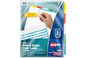 Index Maker Print & Apply Clear Label Dividers