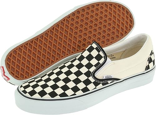 Tênis de skate Vans unissex clássico (quadro-cheque) sem cadarço