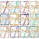 Marspark 108 Pcs Spring Sticky Notes with Pen and Ribbon Bulk Flower Notepads Self-Adhesive Memo Pads Floral Note Pads for Employee Appreciation Gifts Office Spring First Day of School Supplies