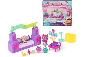 DREAMWORKS GABBY'S DOLLHOUSE The Movie, Paw-Some Party Story Set with DJ Catnip, 2 Eraser Cat Toy Figures & Accessories, Kids Toys for Girls & Boys Ages 3 and Up