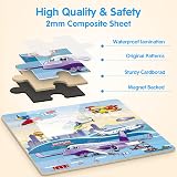 SYNARRY 20 Pieces Magnetic Jigsaw Puzzles for 3 4 5 Year Olds view 3