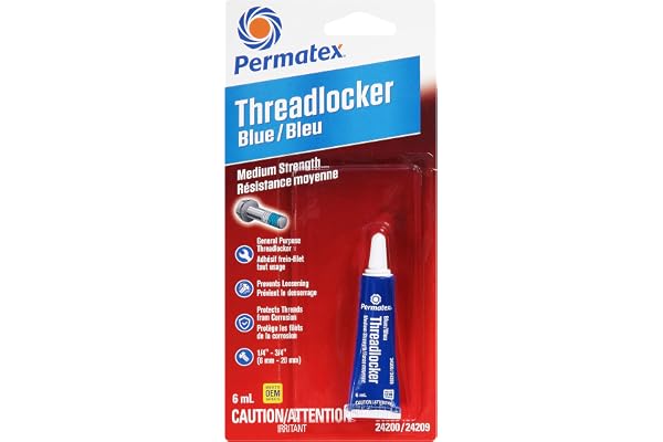 Permatex 24209 Blue Medium Strength 242 Threadlocker, 6mL