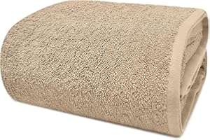 DAN RIVER 100% Cotton Premium Bath Sheets – 550 GSM (40x80 Inches) Highly Absorbent and Quick Dry Extra Large Luxury Bath Towels – Super Soft Towels for Bathroom, Hotel,Tan Pack of 1
