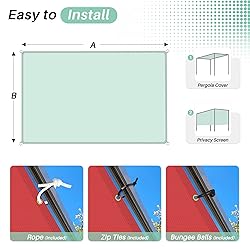 SunnyRoyal 17'x27' Sun Shade Sail Straight Edge