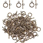 AUEAR, 50 Sets Bronze Toggle Jewelry Clasps Bracelet for Making