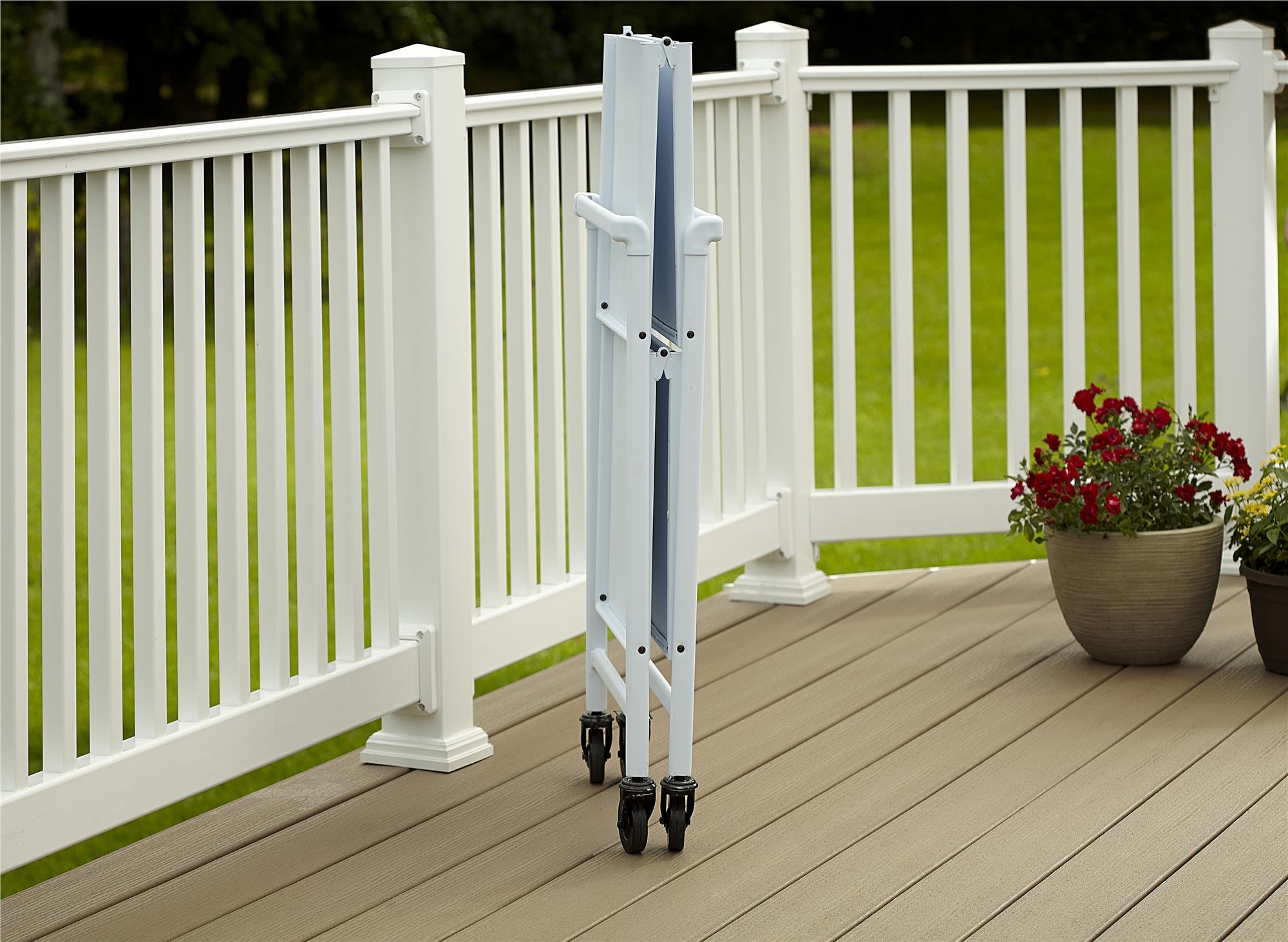 Cosco Indoor/Outdoor Serving Cart, Folding, White