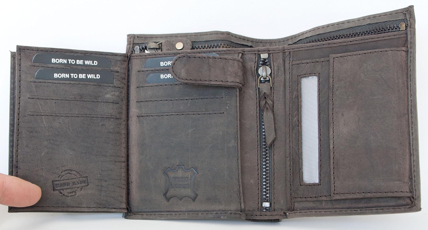 Grey Strong Genuine Leather Wallet HL - Image 5