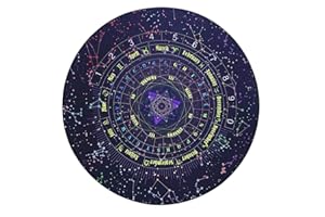 EMVANV Divination Board, 8.66inch Rubber Astrology Star Pendulum Mat for Divination Pendulum Pad Metaphysical Message Board, Starry Sk-y Rubber Pad for Divination Set(As Shown)