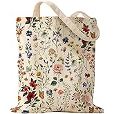 Miss Adola Aesthetic Canvas Tote Bag - Reusable Shoulder Tote Bag for Women Lady Casual Vacation, Shopping, Work, Gym