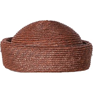 FADVES Women's Vintage Straw Pillbox Hat Base - Hard Beret Fascinator for DIY Millinery