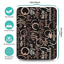 Coffee Bar Mat Accessories for Countertop Absorbent
