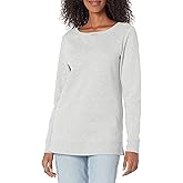 Amazon Essentials womens Open-Neck Loose-Fit Fleece Tunic Sweatshirt