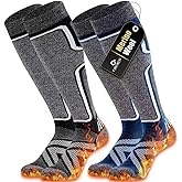 Cirorld Merino Wool Ski Socks Women Men,2 Pairs Knee High Winter Warm Skiing Socks Performance Thermal Snowboarding Socks