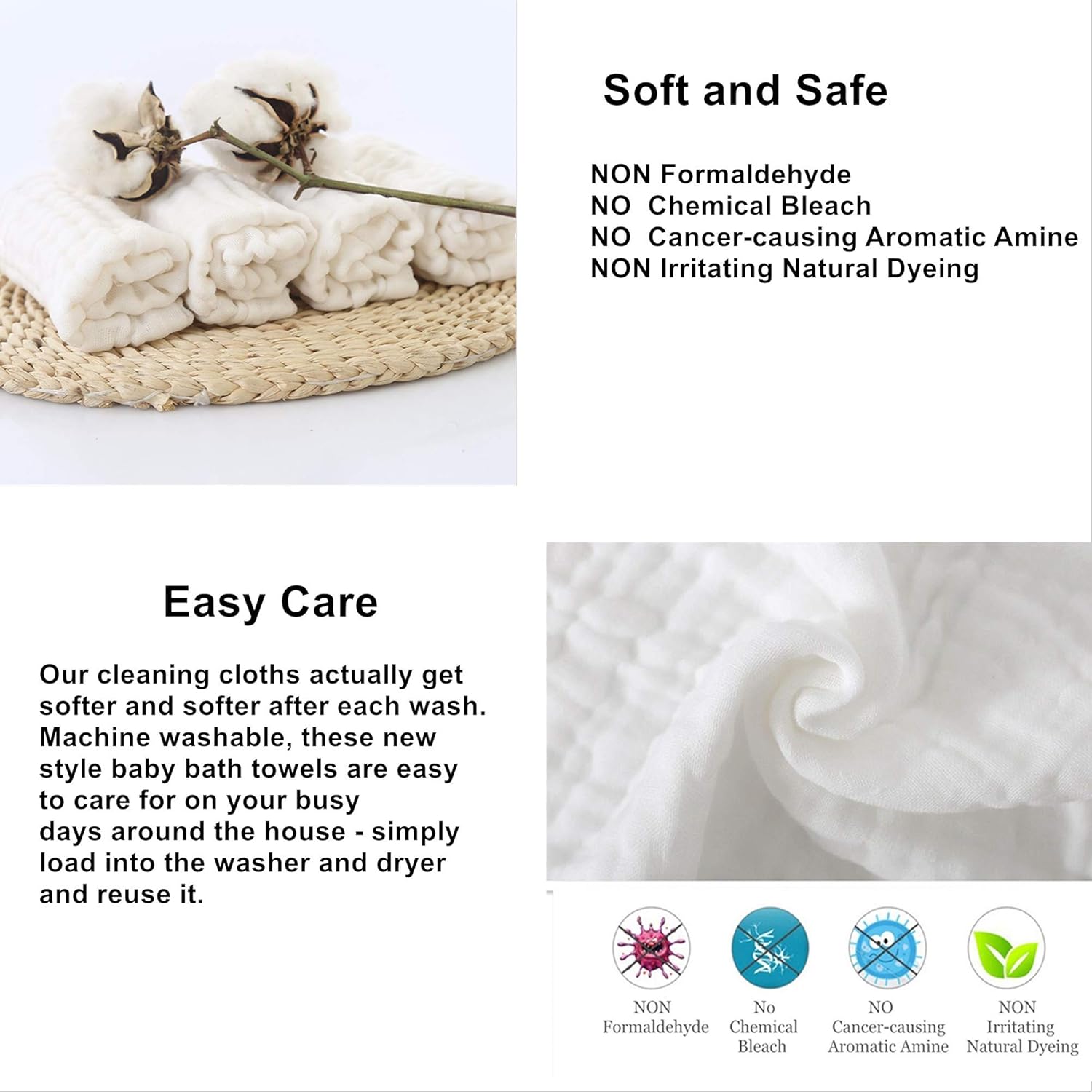 sensitive baby wipes white cotton