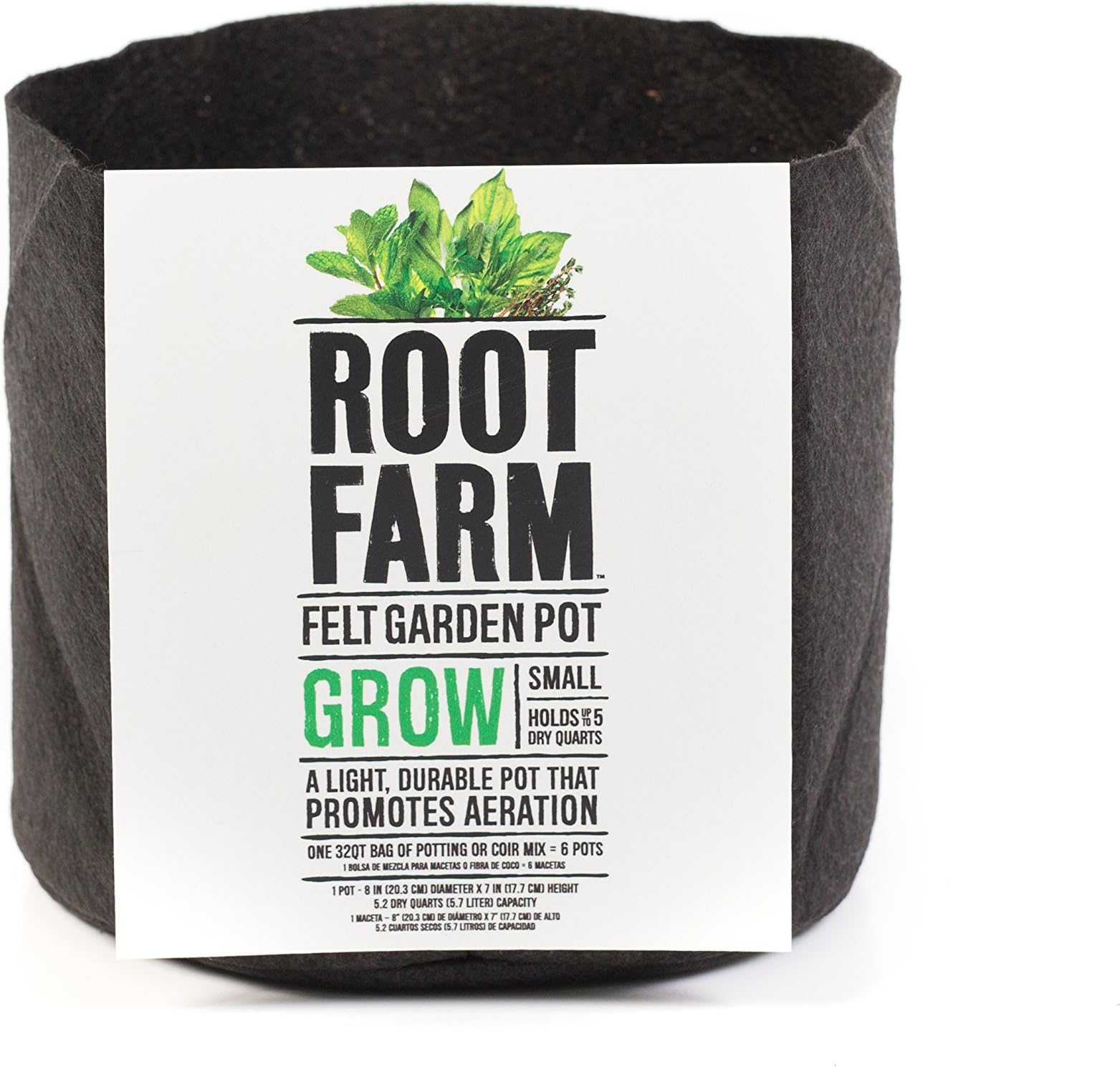 Root Farm Felt Garden Pot (Small), 2 gal.