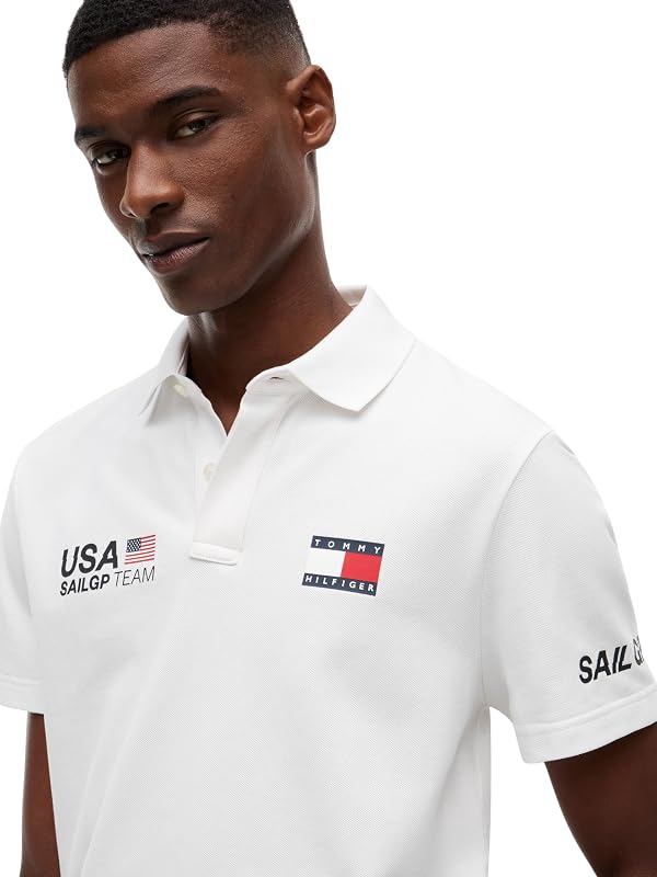 Polo de Manga Corta Hombre US SailGP Replica Regular Fit, Blanco (White), M — foto 3 de 5