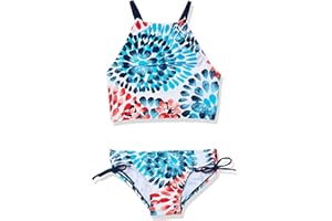Kanu Surf Girls' Daisy UPF 50 Beach Sport Halter Tankini 2-Piece Swimsuit