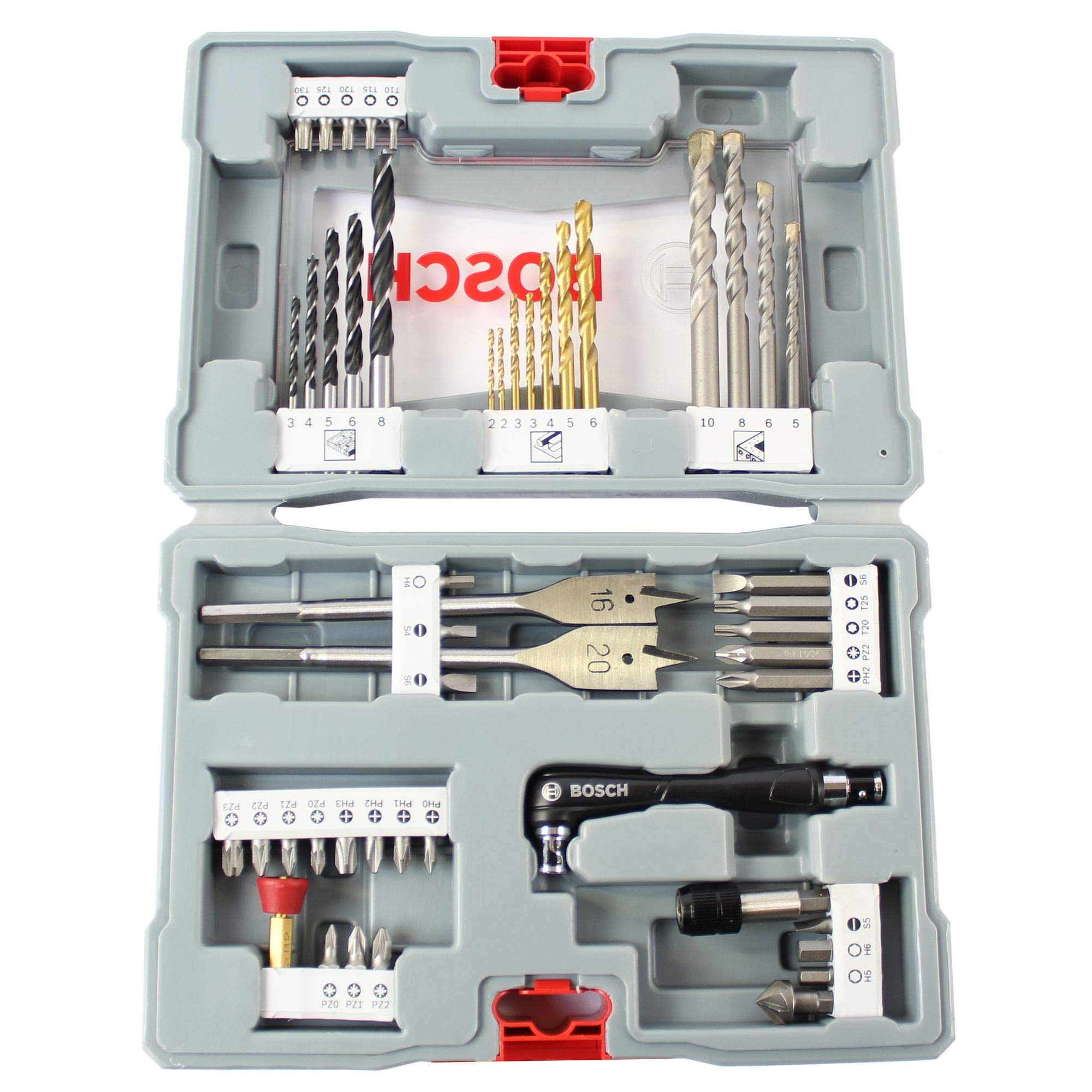 Bosch Professional 49 Pieces Premium X-Line Drill Bit and Screwdriver Bit Set (for wood, metal and stone, Accessories drill)