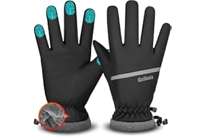 GoSkala Winter Gloves Men Women,Waterproof Windproof Touchscreen Thermal for Cold Weather Outdoor Running Cycling Hiking