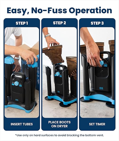 UPGRADED BOOT DRYER FOR WORK BOOTS WITH OZONE DEODORIZER – FAST DRYING COMPACT EASY-TO-USE SHOE WARMER ADJUSTABLE TUBE DESIGN – FAST DRYING SHOES DRYERS FOR SNEAKERS & GLOVES, SKI GEARS (2 PAIR)