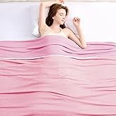 Topcee Cooling Blanket (90"x90"Queen Size) for Night Sweats Absorbs Heat to Keep Adults Cool on Warm Nights, Q-Max 0.5 Cooling Blankets for Hot Sleepers, Ultra-Cool Lightweight Blanket for Bed