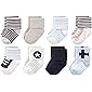 Luvable Friends Unisex 8 Pack Newborn Socks