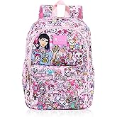 Tokidoki Unicorno Backpack Laptop Backpack for Women, Cartoon Pink Backpack Large Carry on Backpack College Bookbag Casual Daypack for Travel Outdoor Sports Hiking(Hanami Picnic)